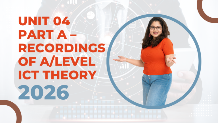 Unit 04 Part A – Recordings of 2026 A/Level ICT Theory
