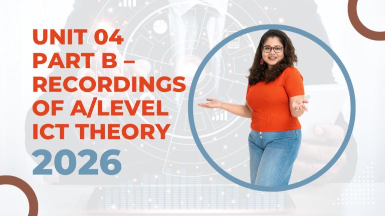 Unit 04 Part B – Recordings of 2026 A/Level ICT Theory